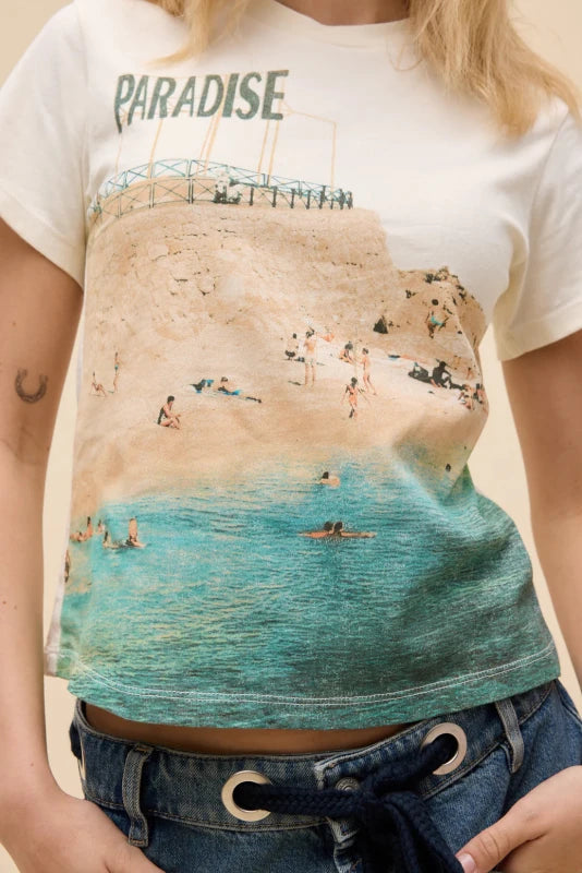 Paradise Vintage Tee - Daydreamer - Stone Vintage