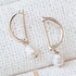 Pearl Half Moon Studs - Milk Moon - Gold/Pearl