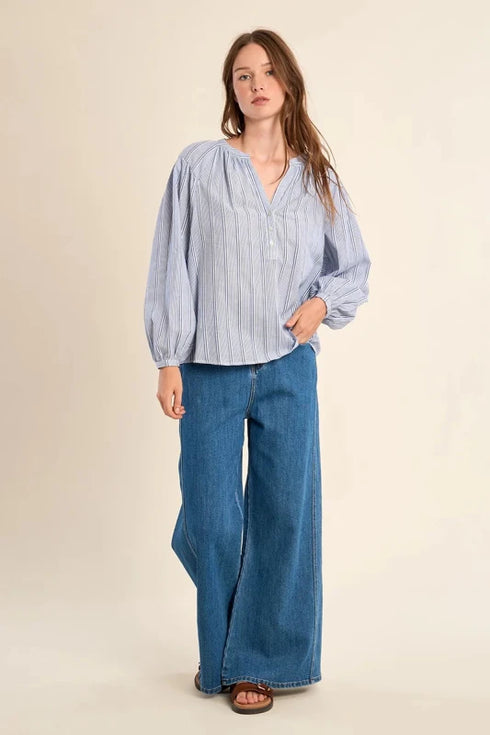 Peasant Top - Molly Bracken - Blue