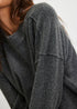 Phoebe Pullover - Free People - Dark Heather Grey
