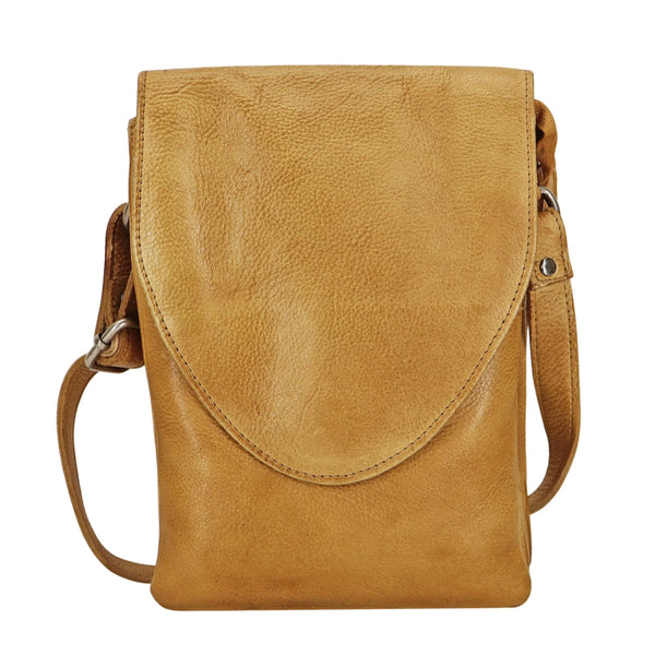 Pippa Leather Crossbody Bag - Latico - Camel