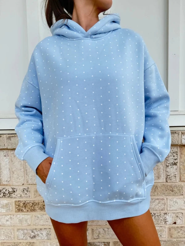 Polka Dot Hoodie - Fred & Co. - Blue