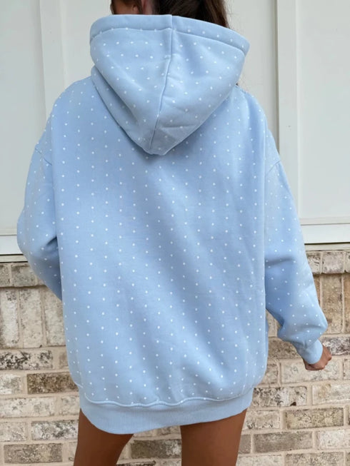Polka Dot Hoodie - Fred & Co. - Blue