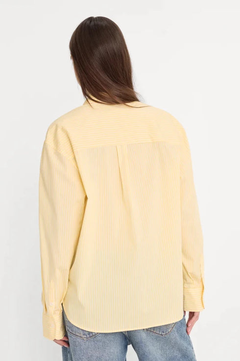 Poplin Classic Boxy Shirt - Good American - Butterbeam Stripe