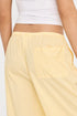 Poplin Lace Trimmed Pull On Pants - Good American - Butterbeam Stripe