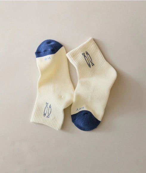 Quarter Crew Socks - Marine Layer - Fish