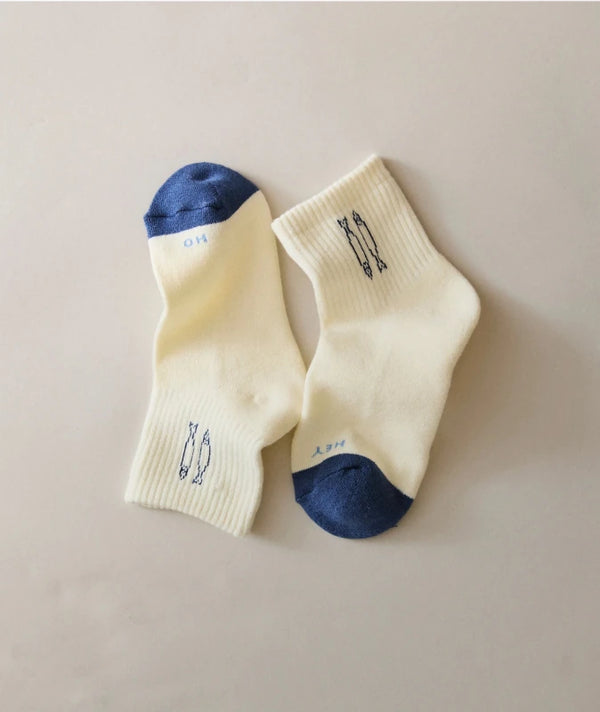 Quarter Crew Socks - Marine Layer - Fish
