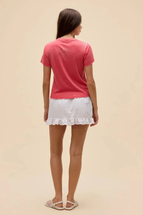 River Rat Race Burnout Vintage Tee - Daydreamer - Deep Sea Coral