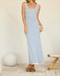 Sara Stripe Maxi Dress - Fred & Co. - White - Blue