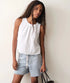 Serena High Neck Tank - Marine Layer - White