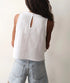 Serena High Neck Tank - Marine Layer - White