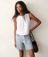 Serena High Neck Tank - Marine Layer - White