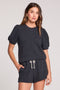 Short Sleeve Pullover - Saltwater Luxe - Black