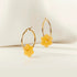 Small Daisy Hoop Earrings - Cities in Dust - Orange