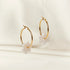 Small Daisy Hoop Earrings - Cities in Dust - Pearl