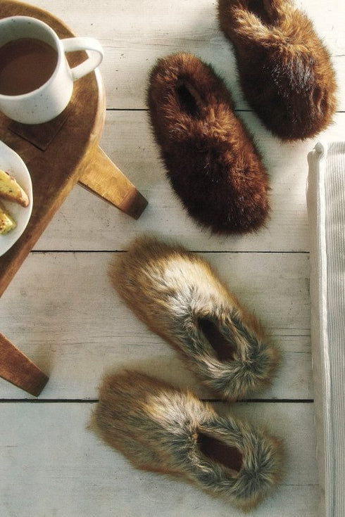 Snowed In Slippers - Free People - Beige Multi