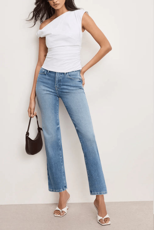 Soft Tech Good Legs Straight Jeans - Good American - Indigo