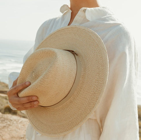 Soleil Straw Fedora - Fred & Co. - Straw