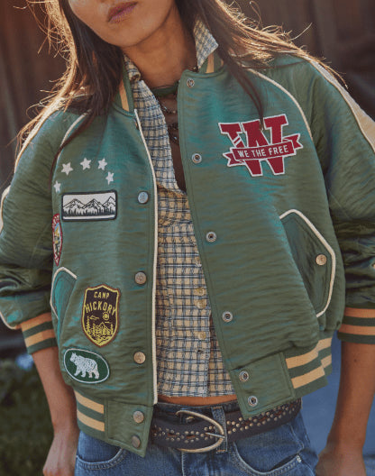 Star Power Souvenir Jacke - We The Free - We The Free by Free People - Vintage Green Combo