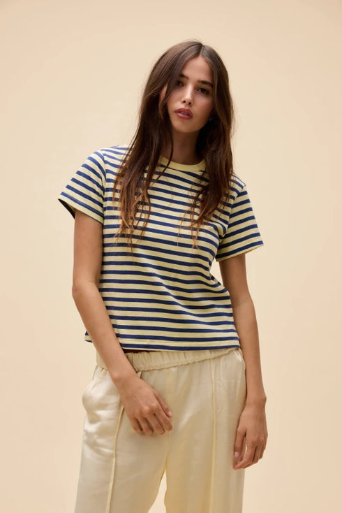 Stripe Vintage Tee - Daydreamer - Yellow Mist