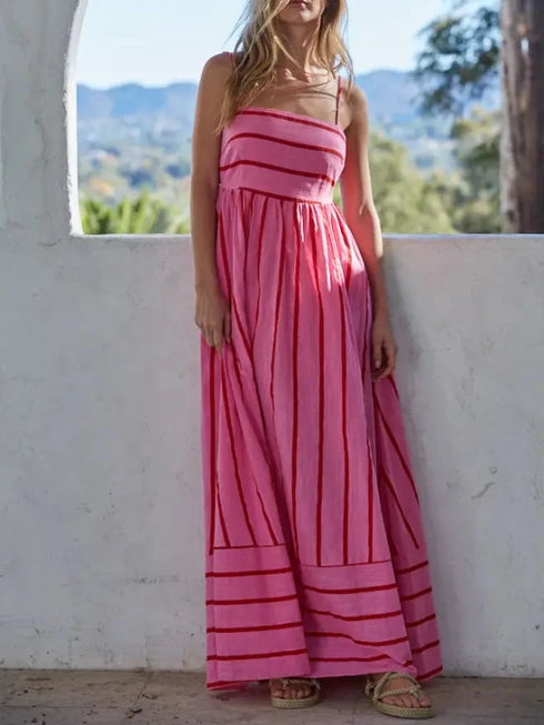 Summer Strip Midi - By Together - Pink Multi