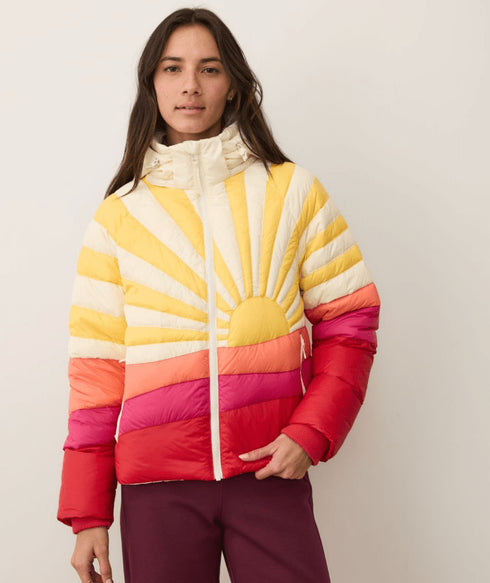 Sunbeam Puffer Jacket Colored - Marine Layer - Warm Burst