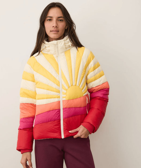 Sunbeam Puffer Jacket Colored - Marine Layer - Warm Burst