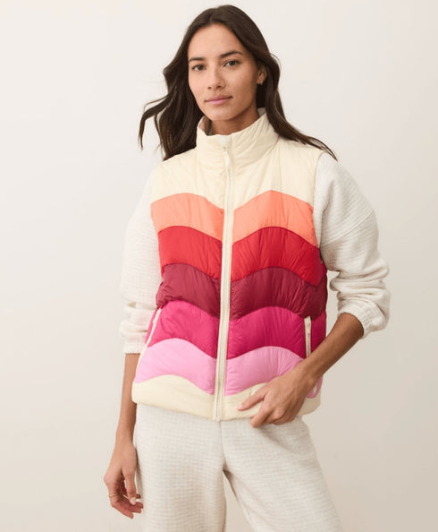 Sunset Puffer Vest - Marine Layer - Warm Wave