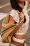 Suzie Suede Slouchy Tote Bag - Free People - Harvest Gold