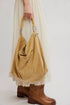 Suzie Suede Slouchy Tote Bag - Free People - Harvest Gold