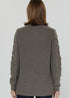 Sweater And Puff Long Jacket - Current Air - Ash Brown
