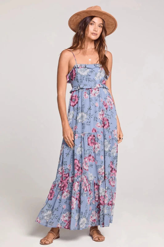 Tanya Tank Maxi Dress - Saltwater Luxe - Dusty Blue