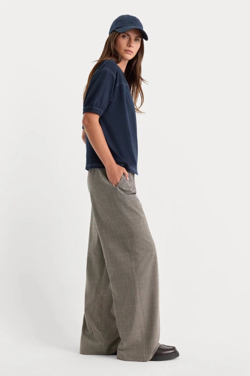 The Pull On Trouser - Good American - Mini Plaid