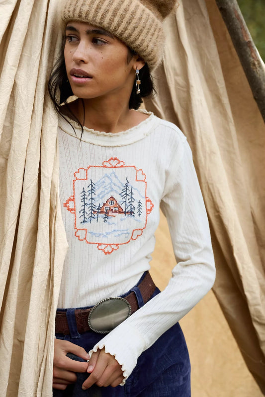 Through The Woods Tee - We The Free - We The Free by Free People - Ivory