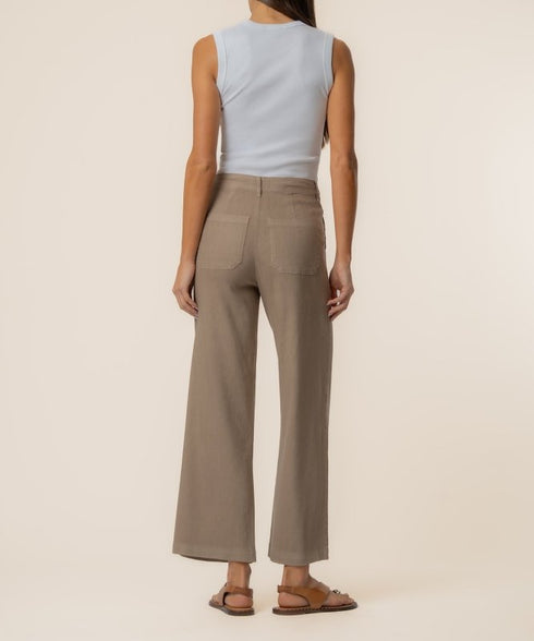 Topaz High Rise Wide Leg Pant - KUT - Khaki