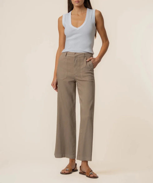 Topza Hi Rise Wide Leg - KUT - Khaki