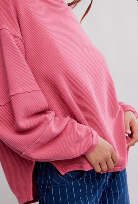 Total Eclipse Tee - We The Free - We The Free by Free People - Hibiscus Pop