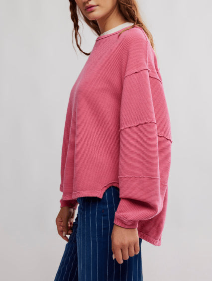 Total Eclipse Tee - We The Free - We The Free by Free People - Hibiscus Pop