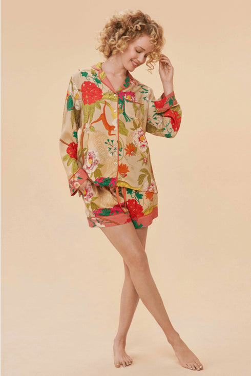 Tropical Flora & Fauna PJ Set - Powder Design - Coconut