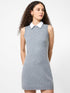 Vhari Knit Collared Mini Dress - French Connection - Grey