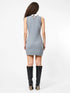 Vhari Knit Collared Mini Dress - French Connection - Grey