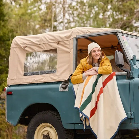 Vintage Center Stripes Blanket - ChappyWrap - Striped