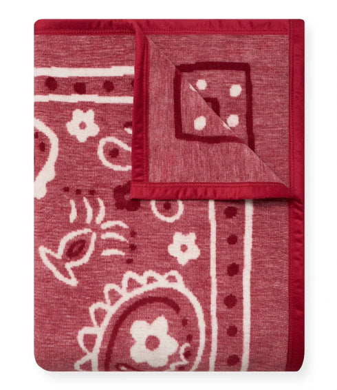 Vintage Red Bandana Blanket - ChappyWrap - Vintage Bandana
