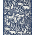 Whimsical Woods Navy Mini Blanket - ChappyWrap - Navy