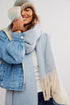 Winter Chill Blanket Scarf - Free People - Blue