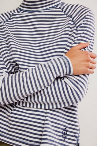 Yarn Dye Stripe Restoration Long Sleeve -FP Movement - FP Movement - Sailor Stripe Navy