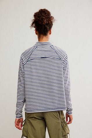 Yarn Dye Stripe Restoration Long Sleeve -FP Movement - FP Movement - Sailor Stripe Navy