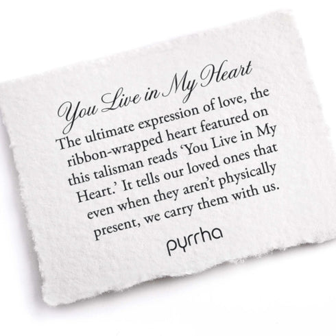 You Live In My Heart - Pyrrha - Sterling Silver
