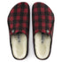 Zermatt Shearling Wool Felt Plaid - Birkenstock - Plaid Red