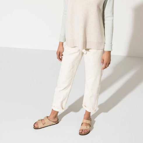 Arizona Soft Footbed Nubuck Leather - Birkenstock - Sandcastle